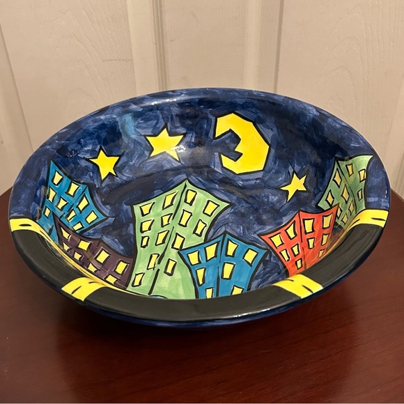Vintage Carrie Wroot Hand Painted Ceramic Bowl - Picture 2 of 3